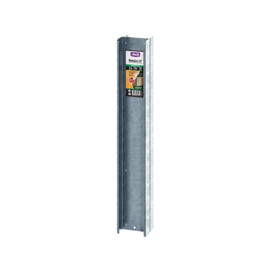 Jack Galvanised Steel Retain It Sleeper Upright Joiner Post 75 x 750mm - Auzzistore