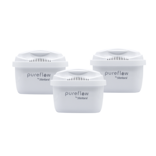 Stefani Pureflow Replacement Filter Cartridge 3 Pack - 150L BPA Free - Auzzistore