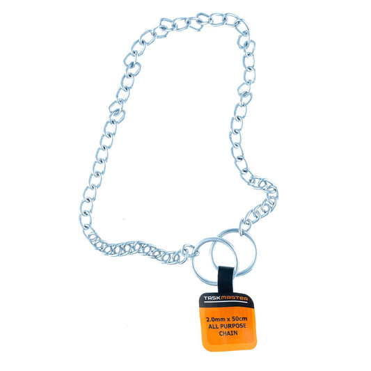 Taskmaster All Purpose Chain 2mm x 50cm Durable Adjustable Use - Auzzistore