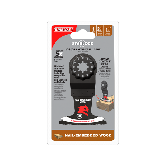 Diablo 65mm Starlock Multi Tool Blade - Nail Embedded Wood - Durable & Precise - Auzzistore