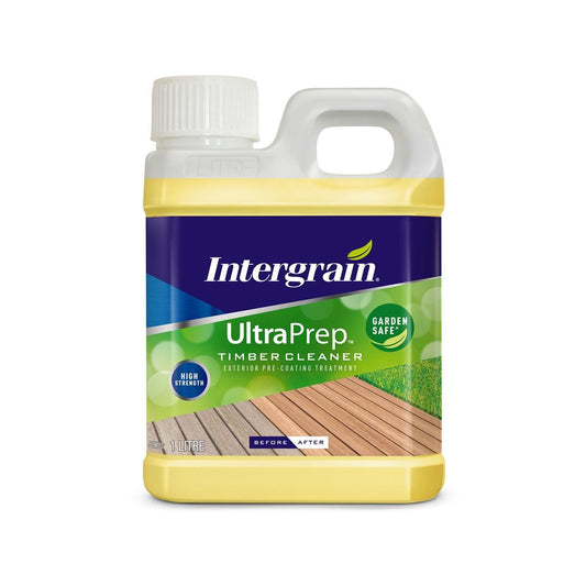 Intergrain Ultraprep Timber Cleaner 1L - Garden Safe - High Strength - Restores Weathered Timber