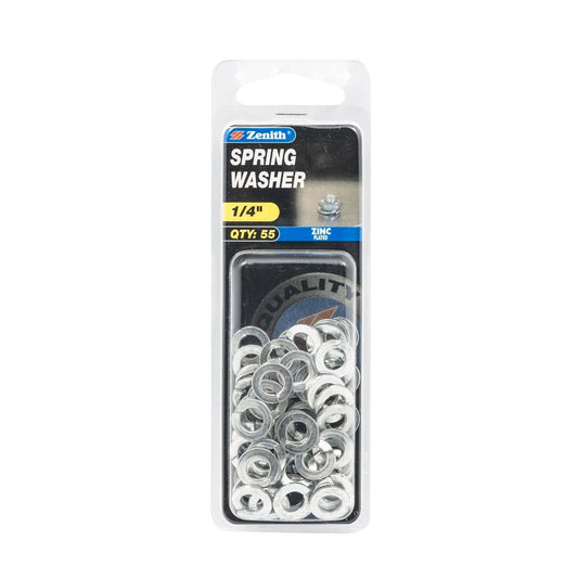 Zenith Spring Washer - 1/4 - 55 Pack - Zinc Plated - Internal Use - Auzzistore