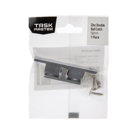 Taskmaster Double Ball Catch - 58mm - Zinc - Ideal for Cabinetry - Auzzistore