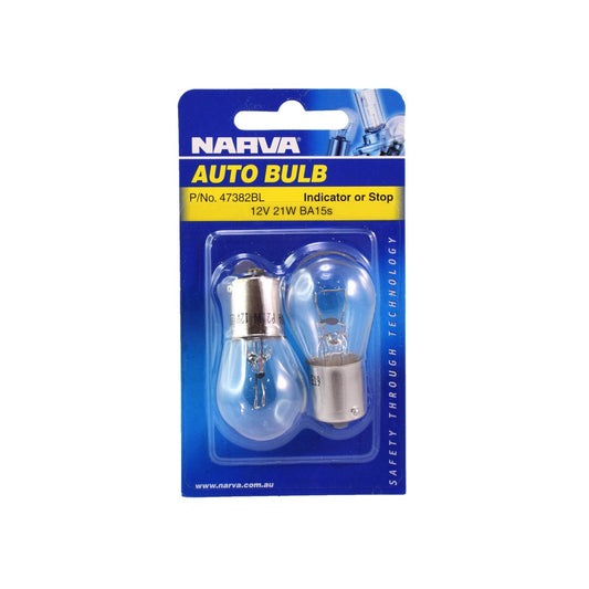 Narva Incandescent Globe - 12V 21W - BA15s - Clear - 2 Pack – view 2