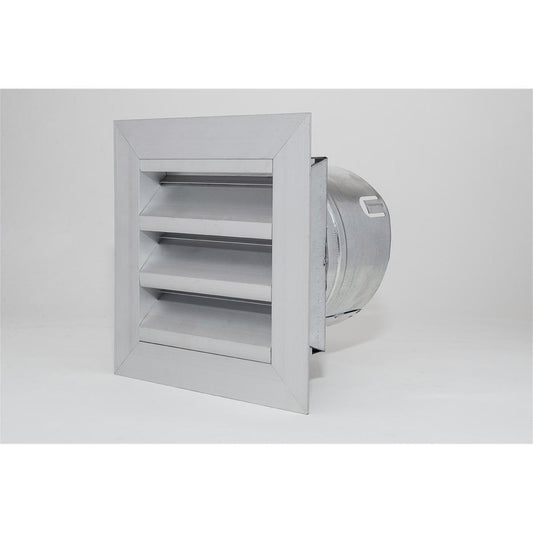 Pacific Air 150mm Aluminium Weatherproof Louvre Vent - Grey - Durable - Pest Resistant - Auzzistore