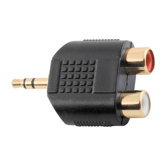 Antsig 3.5mm Plug Dual RCA Audio Adaptor - Bi-Directional - Compact