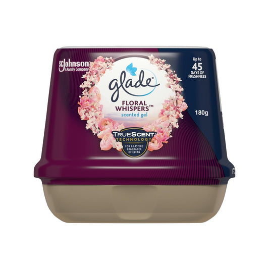 Glade 180g Gel Air Freshener - Floral Whispers - Odour Control - 45 Days - Auzzistore