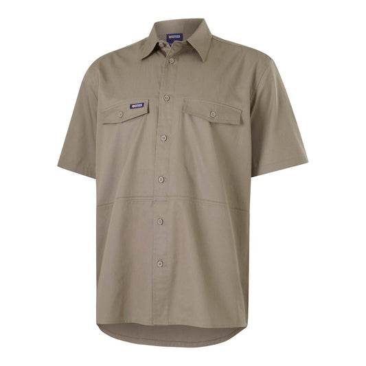 Citeco 2XL Khaki Short Sleeve Shirt - UPF 50+ Sun Protection, Breathable Cotton – view 2