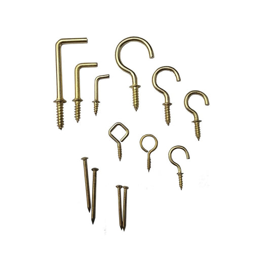 Stahl Hook and Eyescrew Kit - 600 Pieces - Metal - Gold Finish – view 2 - Auzzistore