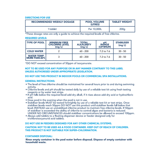 Hy Clor Long Lasting Pool Chlorine Tablets 2kg Trichlorocyanuric Acid – view 2