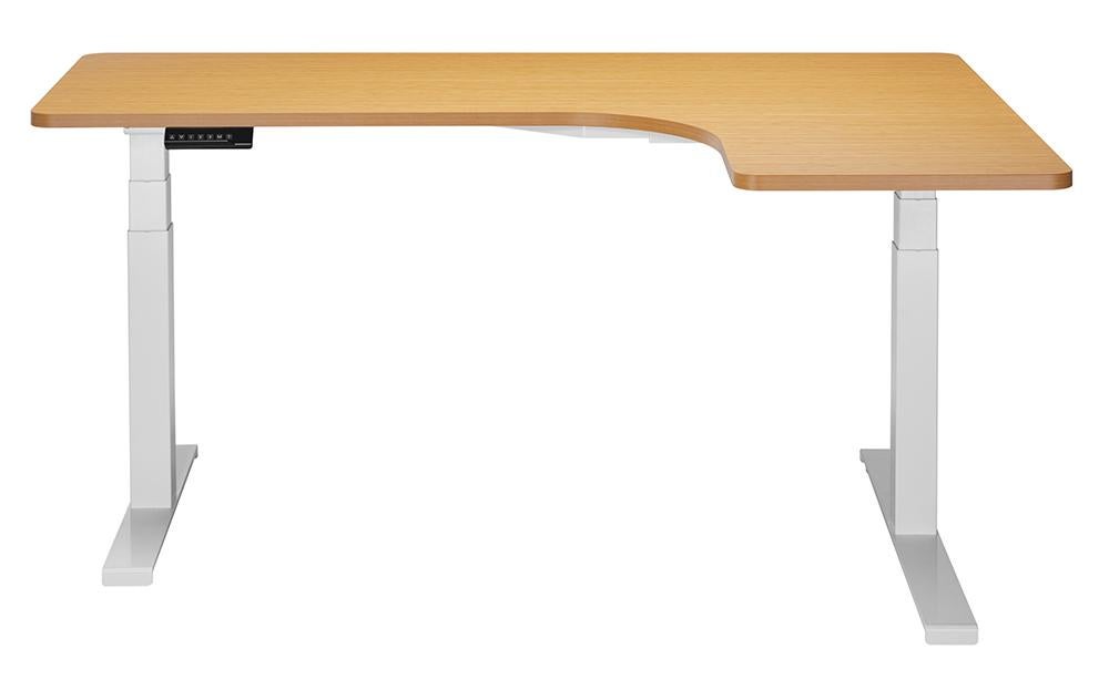 Gorilla Office 1600 x 1100 x 600mm Standing Desk (White/Oak)