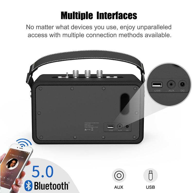 Guitar Amp Style 2.0 Active Bluetooth Speaker (Black)