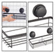 2 Pack Rectangular Corner Shower Caddy Shelf Basket Rack with Premium Vacuum Suction Cup No-Drilling for Bathroom and Kitchen | Auzzi Store