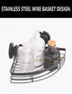 2 Pack Round Corner Shower Caddy Shelf Basket Rack with Premium Vacuum Suction Cup No-Drilling for Bathroom and Kitchen | Auzzi Store