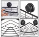 2 Pack Round Corner Shower Caddy Shelf Basket Rack with Premium Vacuum Suction Cup No-Drilling for Bathroom and Kitchen | Auzzi Store