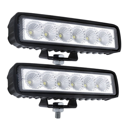 2 x 6inch 18W LED Work Light Bar Driving Lamp Flood Truck Offroad MINING UTE 4WD | Auzzi Store