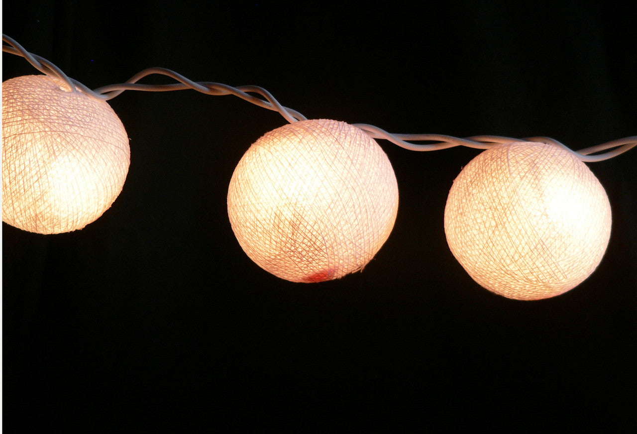 20 White 5cm Ball battery string LED - wedding party home event decoration | Auzzi Store
