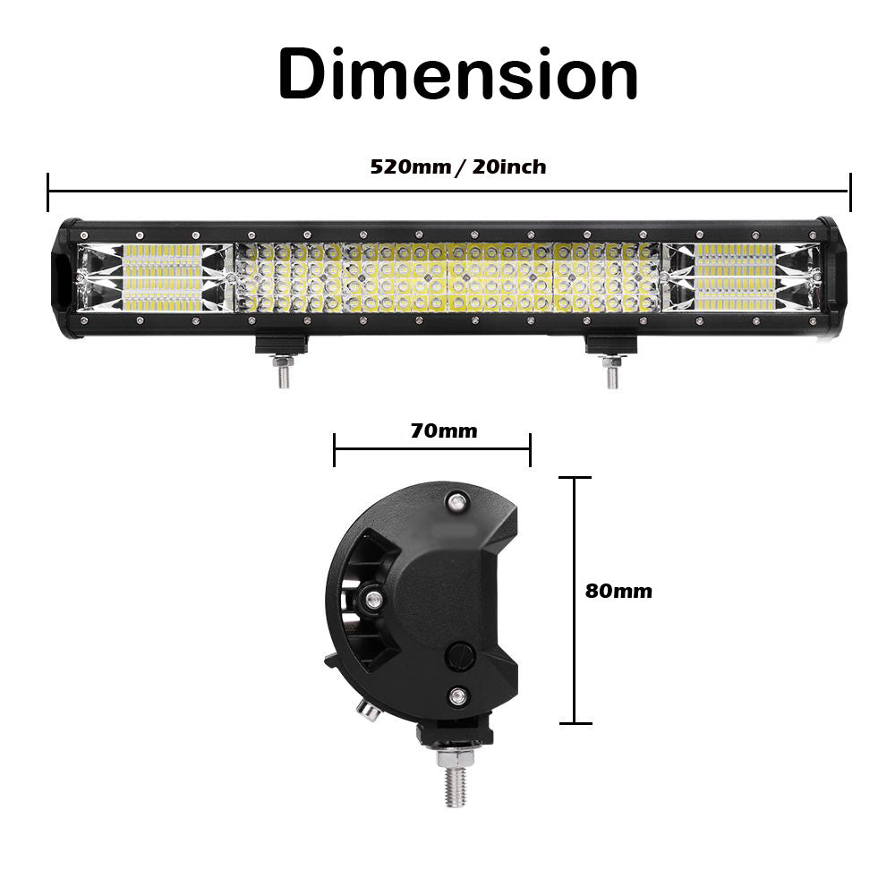 20 inch Philips LED Light Bar Quad Row Combo Beam 4x4 Work Driving Lamp 4wd | Auzzi Store