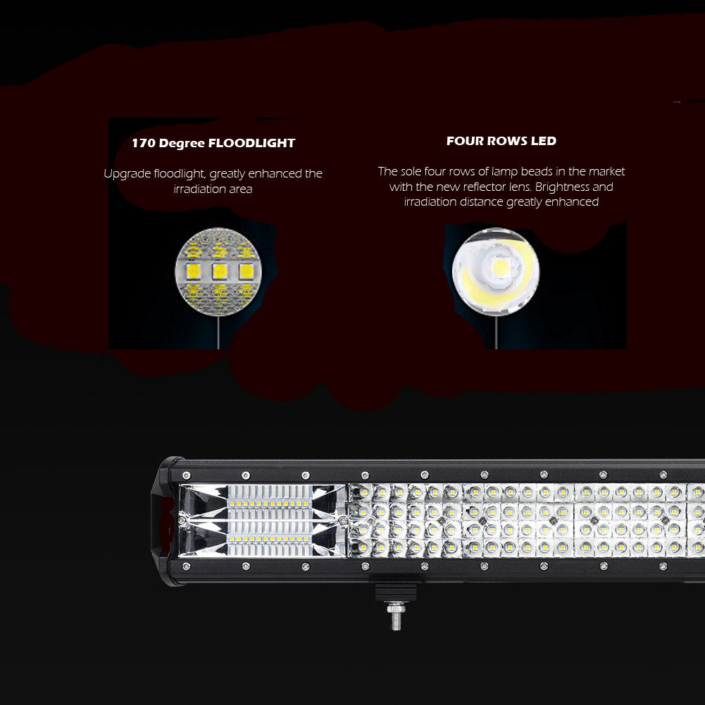 20 inch Philips LED Light Bar Quad Row Combo Beam 4x4 Work Driving Lamp 4wd | Auzzi Store