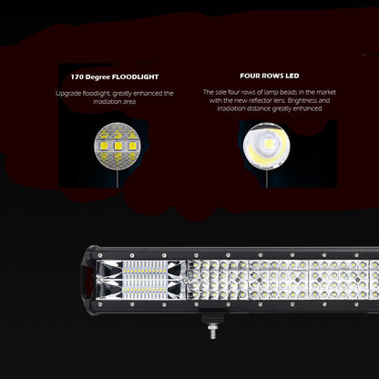 20 inch Philips LED Light Bar Quad Row Combo Beam 4x4 Work Driving Lamp 4wd | Auzzi Store