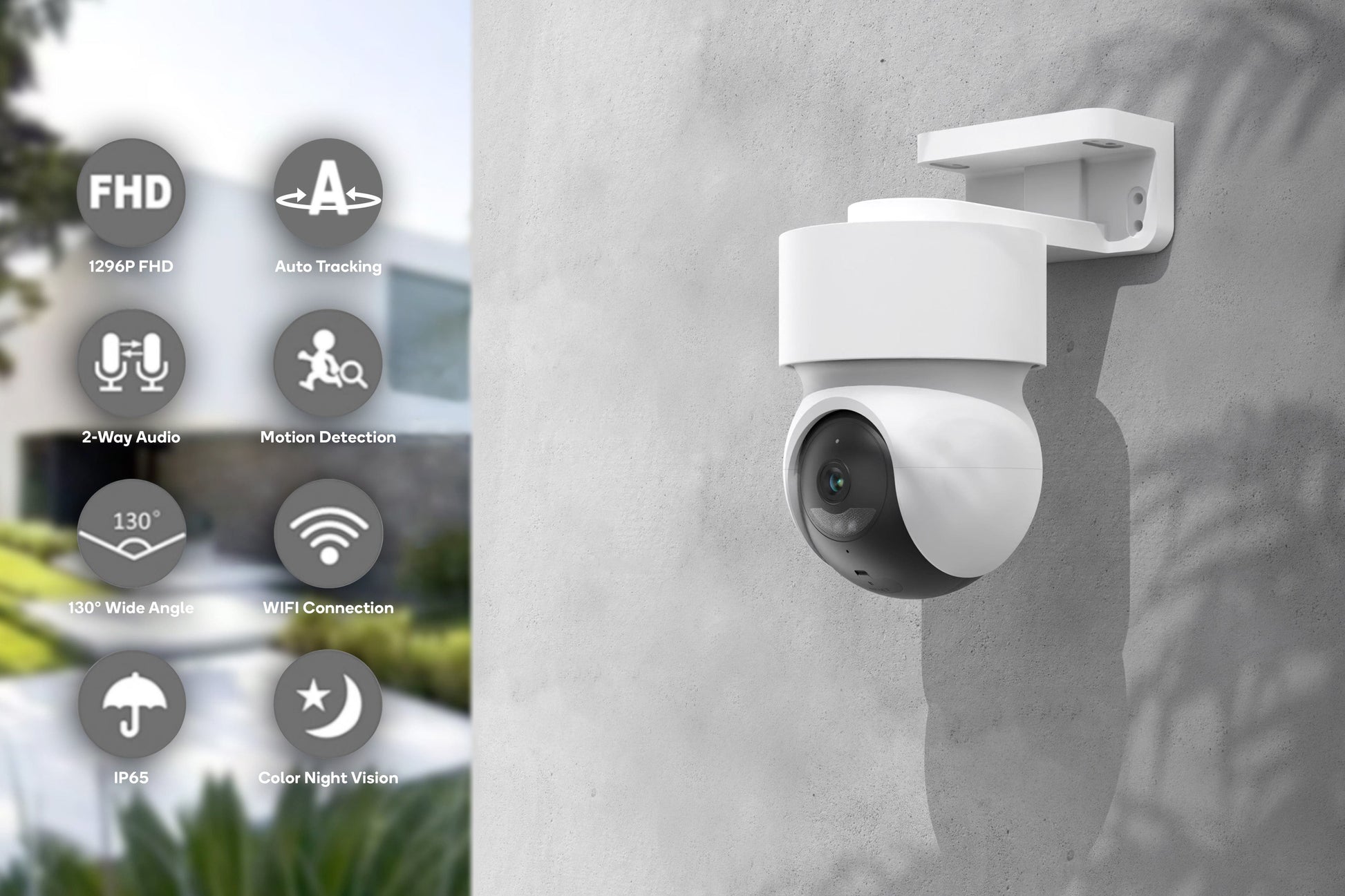 Kogan SmarterHome™ Outdoor Pan & Tilt Smart Security Camera with Spotlight