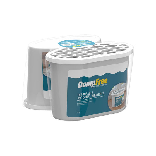 Dampfree 300g Disposable Moisture Absorbers 2 Pack - Damp-Free Solution - White