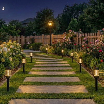 Click Canyon Solar LED Pathway Light - 62mm - Stainless Steel - Outdoor Use