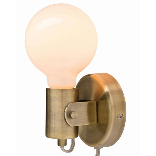 Brilliant Metta Wall Light - Antique Brass - 100mm Metal - Indoor Use – view 2