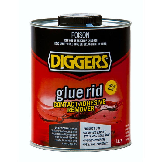 DIGGERS Glue Rid 1L Gel Adhesive Remover for Vinyl Cork Carpet - Auzzistore