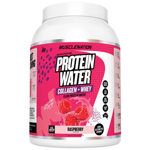 Muscle Nation Protein Water 1.8kg Raspberry - Auzzistore