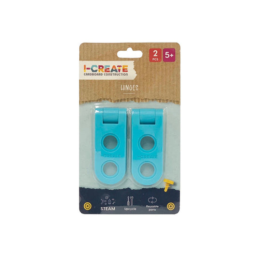 I Create Hinges 2 Pack - 30mm x 75mm - Blue - Enables Movement in Cardboard