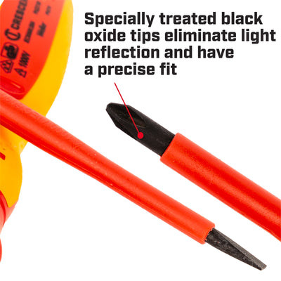 Crescent 1000V Insulated Screwdriver Set - 2 Piece - 8660 Steel - Comfort