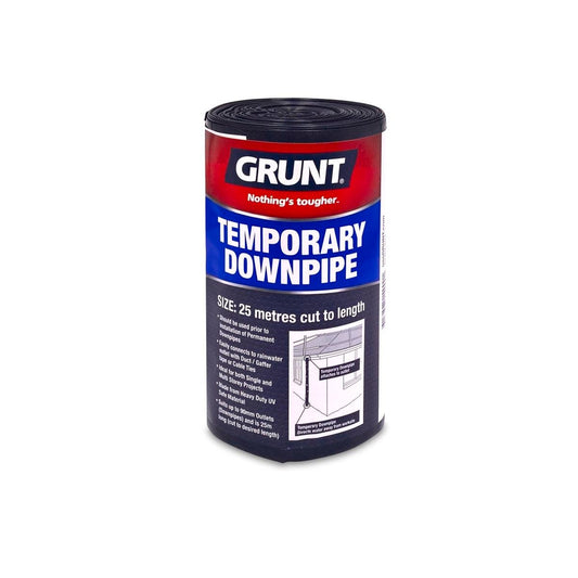Grunt Temporary Downpipe Roll - 90mm x 25m - 100um Polythene - UV Safe - Auzzistore