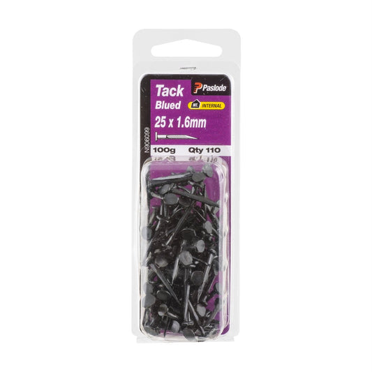Paslode Tack Nail 25mm Zinc Plated Blue Steel Strong Hold 110 Pack – view 2 - Auzzistore