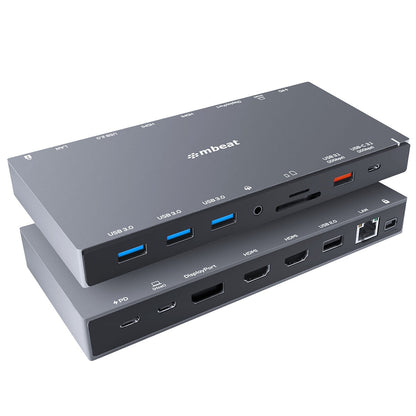 mBeat 15 In 1 Triple Display USB-C Dock MB-UCD-X15 Space Grey HDMI x 2, DP x 1