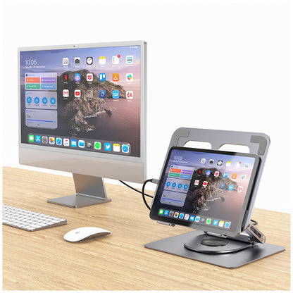 mBeat Stage S12 Rotating Laptop Stand with USB-C Docking Station Space Grey MB-STD-S12GRY