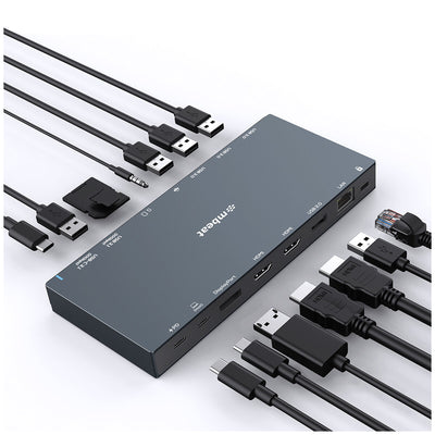 mBeat 15 In 1 Triple Display USB-C Dock MB-UCD-X15 Space Grey HDMI x 2, DP x 1