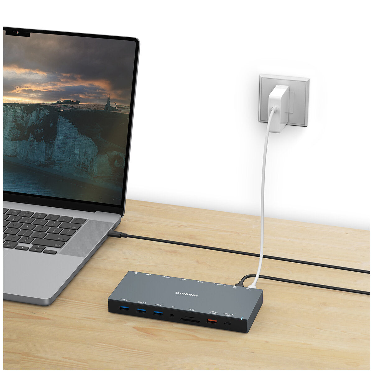 mBeat 15 In 1 Triple Display USB-C Dock MB-UCD-X15 Space Grey HDMI x 2, DP x 1