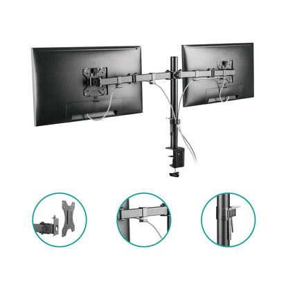 activiva ErgoLife Dual Monitor Arm ACA-BMA-DC01K Supports 13-32 Inch Screen Size