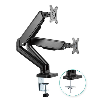 activiva ErgoLife Dual Monitor Arm ACA-MMA-DGC01K Steel Gas Spring | Supports 17-32 Inch Screen Size