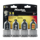 Master Lock Padlock - 45mm - Boron Carbide - Maximum Security 4 Pack