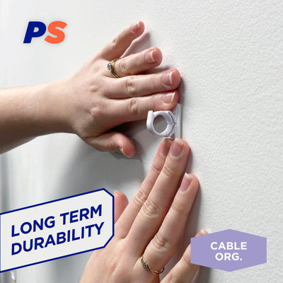 Permastik Small Cable Clips 12 Pack Plastic 300g Hold Easy Apply