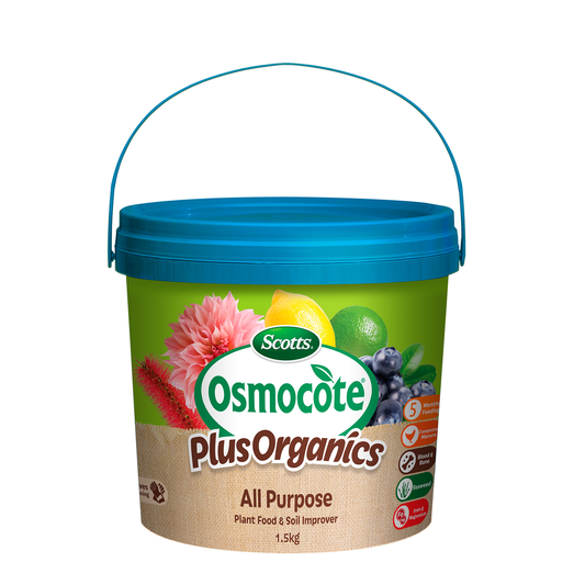 Scotts Osmocote Plus Organics - 1.5kg - Controlled Release Fertiliser - All Purpose - Auzzistore