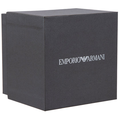 Emporio Armani Three Hand Date Black Leather Men's Watch AR1732