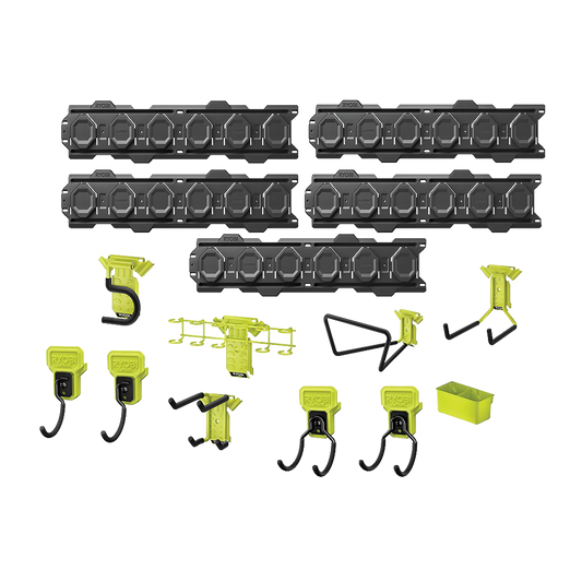 Ryobi Link 15 Piece Wall Storage Kit - 216mm x 340mm x 860mm - Heavy-Duty
