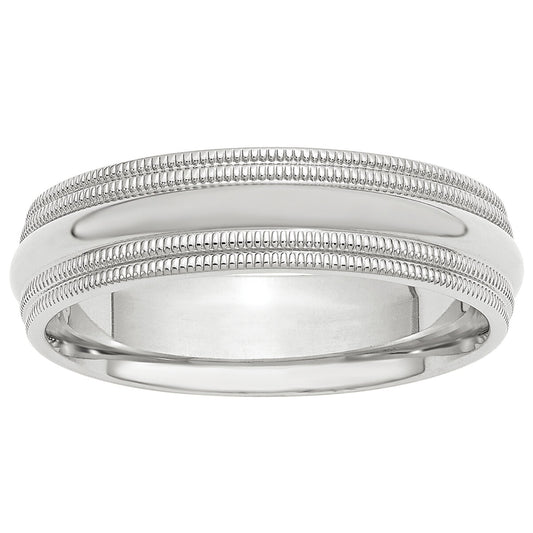 Platinum Men's Comfort Fit Milgrain Band – view 2