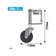 Easyroll Swivel Gate Castor 100mm Hard Rubber 55kg Load Capacity