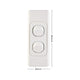 Deta Double Architrave Switch - Double Switch - 84mm Polycarbonate - Slim Design