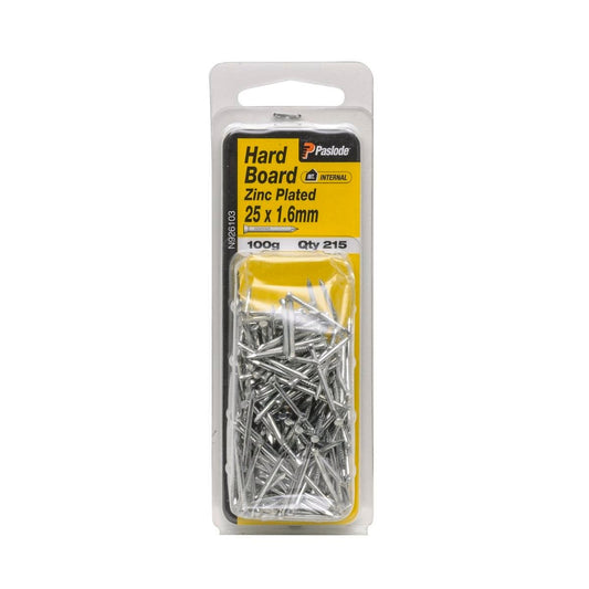 Paslode Hardboard Nail 25mm Zinc Plated 215 Pack Durable Fixing - Auzzistore