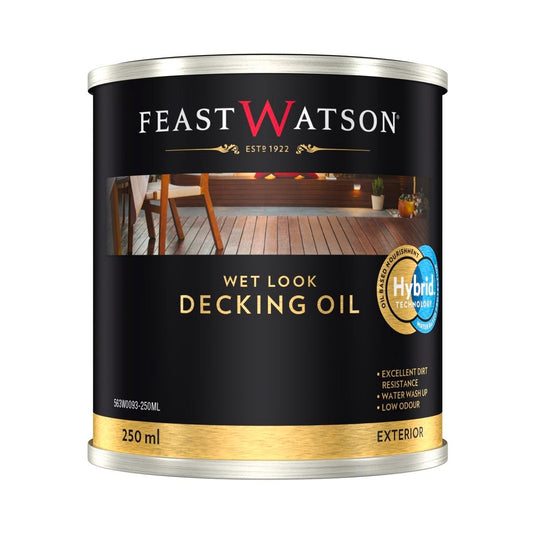 Feast Watson Wet Look Decking Oil 250ml Water Based Gloss Finish - Auzzistore